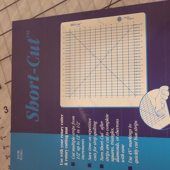 NWT June Tailor shrt cut cutting guide for crafts, quilting, squares, triangles - Picture 7 of 14